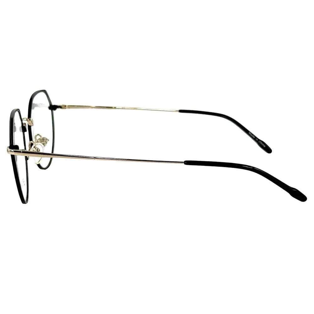 Cinzia CIN5111 Womens Metal Eyeglass Frame C1 Black Gold 51-19 w Case